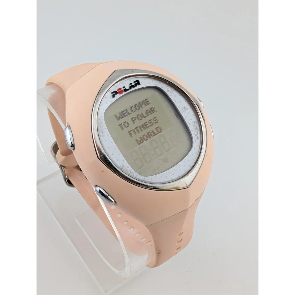 Polar F6 Digital Fitness Watch Women 40mm Case Pink‎ Band, No Strap- New Battery